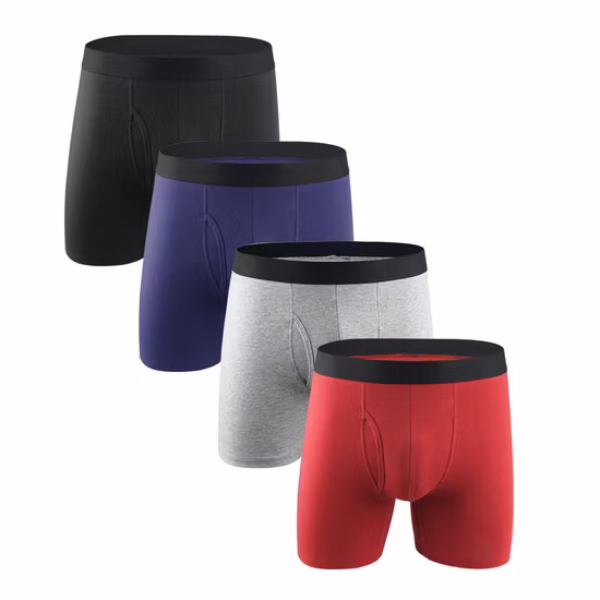 Calzoncillos boxer para hombre de la ropa interior de Spandex del poliéster del algodón suave y cómodo al por mayor de la fábrica